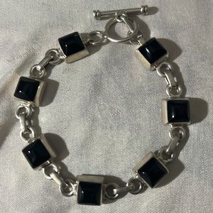 SILPADA Jewelry - Retired ~ Black Onyx & Sterling Silver Link Bracelet